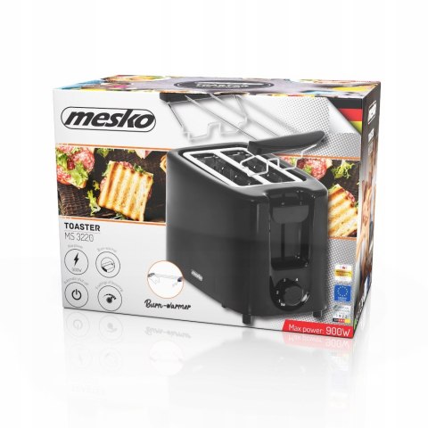 Toster Opiekacz Do Tostów Grzanek Czarny Mesko 3220 900W Grzanki