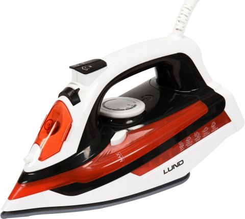 Żelazko Parowe 2800W Stopa Ceramiczna Funkcja Strażak Lund Mocne