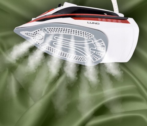 Żelazko Parowe 2800W Stopa Ceramiczna Funkcja Strażak Lund Mocne