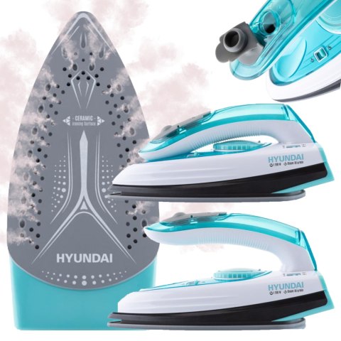 Żelazko Parowe Turystyczne Ceramiczne Podróżne Regulacja °C 1200W Hyundai