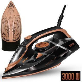 Żelazko Parowe Ze Stopą Ceramiczną 3000W Czarne Mocne Mpm Mze-24/C