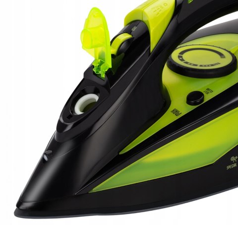 Żelazko Parowe Ze Stopą Ceramiczną Mocne Czarne Żółte Mpm 2800W