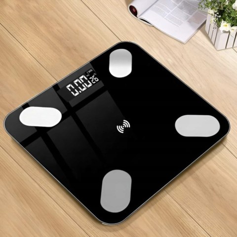 Inteligentna Waga Łazienkowa Bluetooth, 180 Kg, Szklana Slim, Temperatura