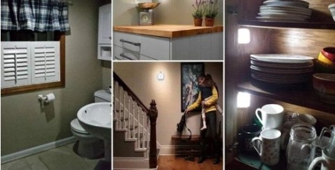 Lampka Lampa Led Na Baterie Czujnik Ruchu Czujnik Zmierzchu 6Led Fhbabyland