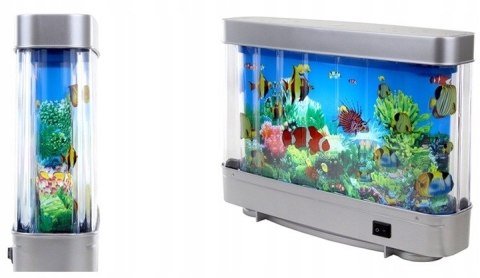 Lampka Nocna Dla Dzieci Led Akwarium Tło Sztuczne Rybki 3D Do Pokoju