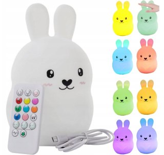 Lampka Nocna Dla Dzieci Led Królik Dotyk Rgb Pilot Do Pokoju Dziecka I Sypialni