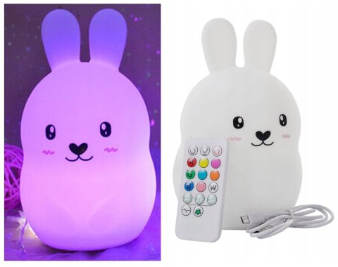 Lampka Nocna Dla Dzieci Led Królik Dotyk Rgb Pilot Do Pokoju Dziecka I Sypialni