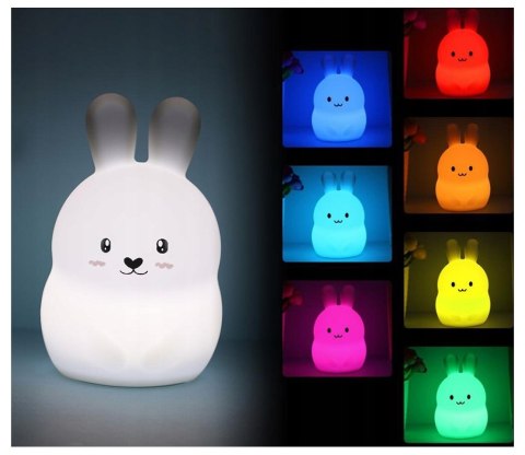 Lampka Nocna Dla Dzieci Led Królik Dotyk Rgb Pilot Do Pokoju Dziecka I Sypialni