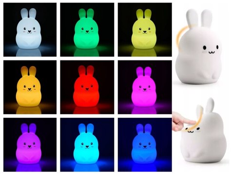 Lampka Nocna Dla Dzieci Led Królik Dotyk Rgb Pilot Do Pokoju Dziecka I Sypialni