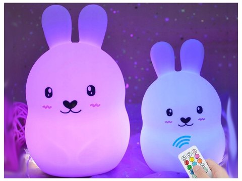 Lampka Nocna Dla Dzieci Led Królik Dotyk Rgb Pilot Do Pokoju Dziecka I Sypialni