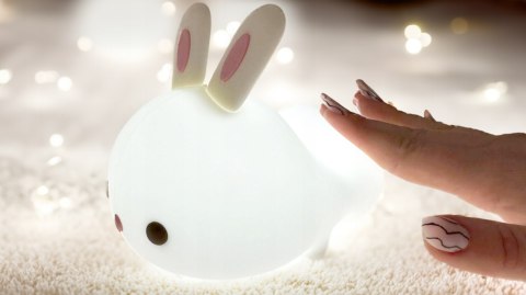 Lampka Nocna Dla Dzieci Słodki Królik - Lampa Rgb Led, Timer, Pilot