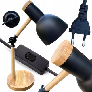 Lampka Nocna Do Sypialni Na Biurko Czarna Led Czytania Biurkowa Regulowana