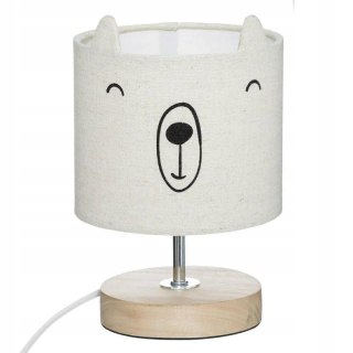 Lampka Nocna Miś Kremowa Z Abażurem E14 Do Pokoju Dziecięcego