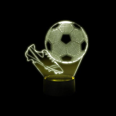Lampka Nocna Piłka Nożna Korki Dla Dzieci Piłkarza 3D Led Kolory Rgb Pilot