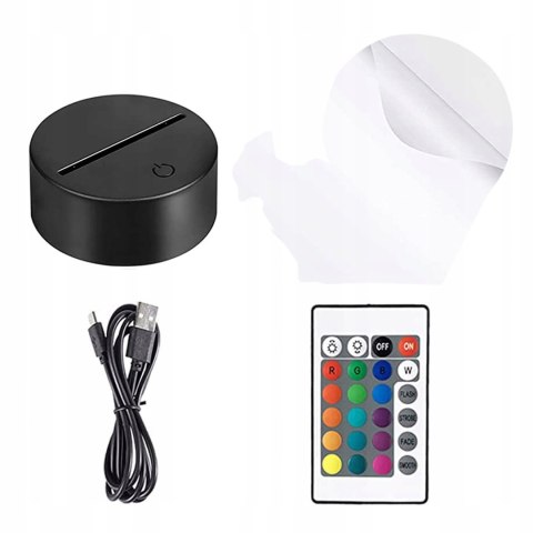 Lampka Nocna Piłka Nożna Korki Dla Dzieci Piłkarza 3D Led Kolory Rgb Pilot