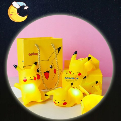 Lampka Pikachu Pokemon Lampka Nocna Led W Zestawie 10 Kart Na Prerzent