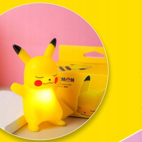Lampka Pikachu Pokemon Lampka Nocna Led W Zestawie 10 Kart Na Prerzent