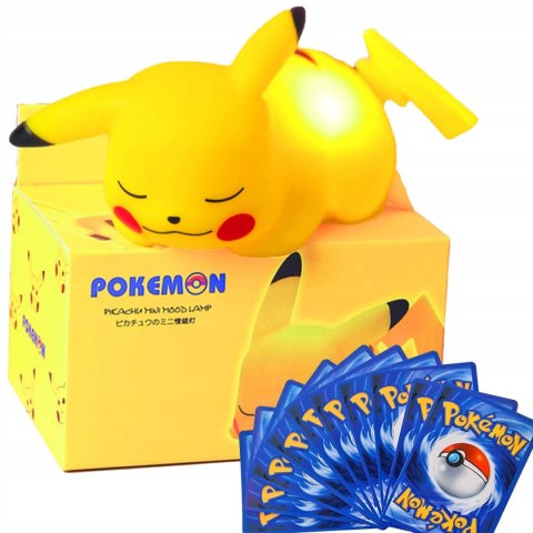 Lampka Pikachu Pokemon Lampka Nocna Led W Zestawie 10 Kart Na Prerzent
