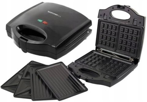 Opiekacz Do Kanapek Toster 3W1 Grill Gofrownica 700W Panini Sandwich
