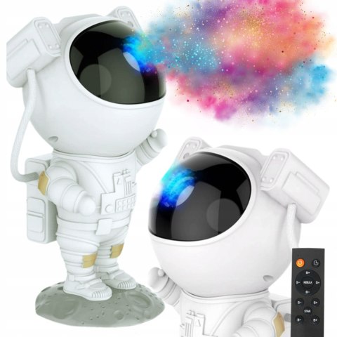 Projektor Gwiazd Led Lampka Nocna Astronauta Efekty Kolorowe Światła