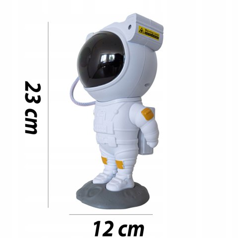 Projektor Gwiazd Led Lampka Nocna Astronauta Efekty Kolorowe Światła