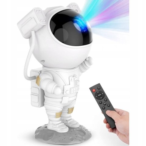 Projektor Gwiazd Led Lampka Nocna Astronauta Efekty Kolorowe Światła