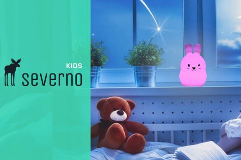 Silikonowa Lampka Nocna Dla Dzieci Miękka Kolorowa Rgb Led Usb Xxl + Pilot