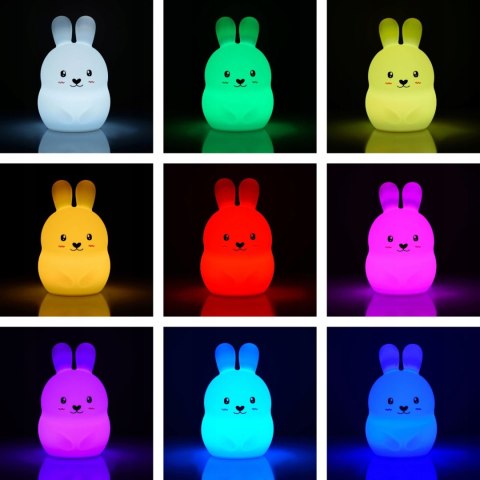 Silikonowa Lampka Nocna Dla Dzieci Miękka Kolorowa Rgb Led Usb Xxl + Pilot