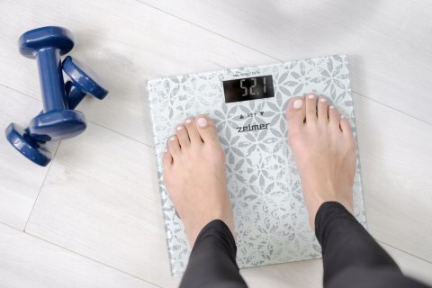 Waga Łazienkowa Zelmer Elektroniczna Szklana Analityczna Pomiar Ciała 180Kg