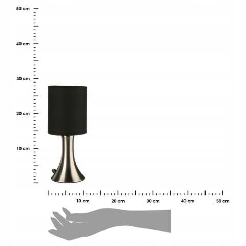Elegancka Dotykowa Lampka Nocna Toga 28 Cm - Czarna, Nowoczesny Design
