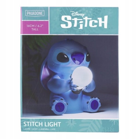 Lampka nocna Paladone Stitch Disney, niebieska, na 2 baterie AA