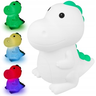 Akumulatorowa lampka nocna LED MasterLED dinozaur, RGB, USB-C