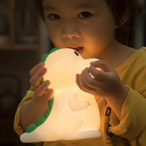 Akumulatorowa lampka nocna LED MasterLED dinozaur, RGB, USB-C