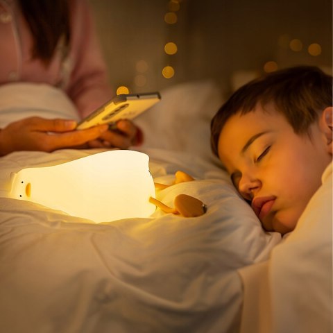 Lampka Nocna Kaczuszka Silikonowa Dla Dzieci Do Sypialni Led Timer 30 Min