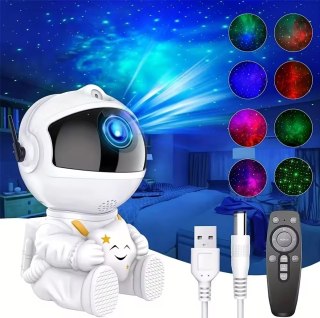 Projektor Gwiazd Astronauta Lampka Rzutnik Dla Dzieci Led Laser Pilot 2024R