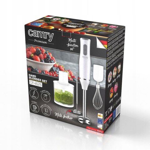 Wielofunkcyjny Blender Ręczny Camry 800W Z Rozdrabniaczem I Spieniaczem