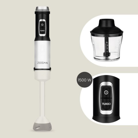 Blender Ręczny Mikser Wielofunkcyjny Tytanowe Ostrze 7W1 1500W Led Mocny
