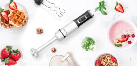 Blender Ręczny Mikser Wielofunkcyjny Tytanowe Ostrze 7W1 1500W Led Mocny