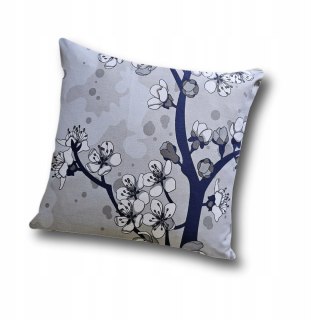 Poszewka Bawełniana 40X40cm Kwiaty Wiśni - Stylowa Dekoracja Wnętrza