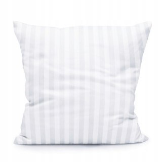 Poszwa Hotelowa Kora Adamaszek Biała 70X80 Cm Paski 1 Cm Do Poduszki I Sypialni