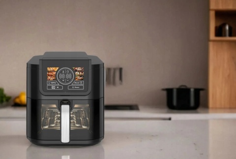 AIR FRYER AI COOK PRO 8L BEZTŁUSZCZOWA FRYTOWNICA Z 6 PROGRAMAMI DWA TRYBY