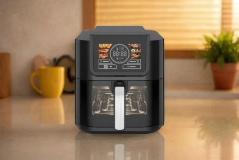 AIR FRYER AI COOK PRO 8L BEZTŁUSZCZOWA FRYTOWNICA Z 6 PROGRAMAMI DWA TRYBY