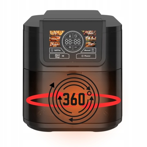 AIR FRYER AI COOK PRO 8L BEZTŁUSZCZOWA FRYTOWNICA Z 6 PROGRAMAMI DWA TRYBY