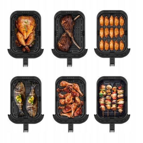 AIR FRYER AI COOK PRO 8L BEZTŁUSZCZOWA FRYTOWNICA Z 6 PROGRAMAMI DWA TRYBY