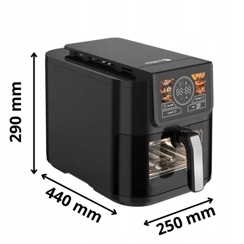 AIR FRYER AI COOK PRO 8L BEZTŁUSZCZOWA FRYTOWNICA Z 6 PROGRAMAMI DWA TRYBY