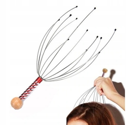 AJUWERDYJSKI MASAŻER AJURWEDYJSKI DRAPACZKA PAJĄCZEK DO SKÓRY GŁOWY 1SZT