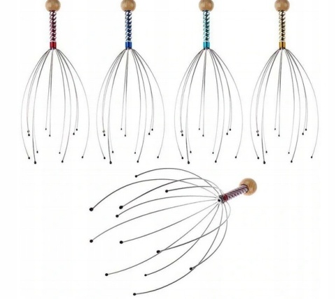 AJUWERDYJSKI MASAŻER AJURWEDYJSKI DRAPACZKA PAJĄCZEK DO SKÓRY GŁOWY 1SZT