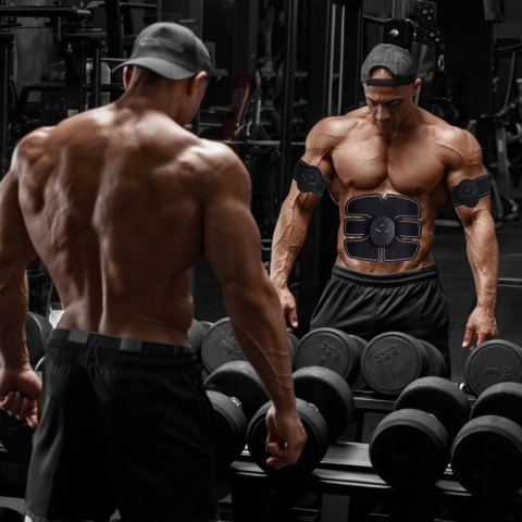 ELEKTROSTYMULATOR MIĘŚNI BRZUCHA PLECÓW JMD EMS 3X, KALORYFER NA BRZUCHU