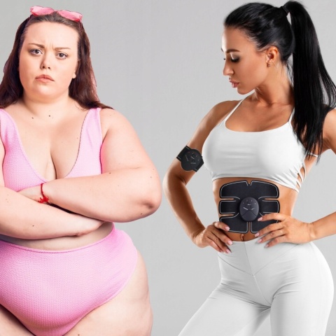 ELEKTROSTYMULATOR MIĘŚNI BRZUCHA PLECÓW JMD EMS 3X, KALORYFER NA BRZUCHU