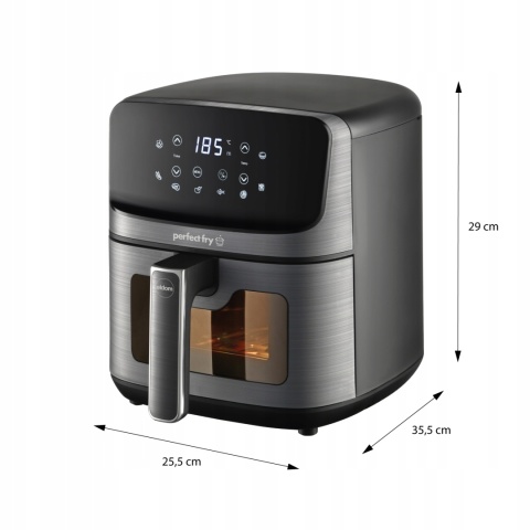 FRYTKOWNICA BEZTŁUSZCZOWA 1500W 4,2L ELDOM AIR FRYER 8 PROGRAMÓW I PODGLĄD